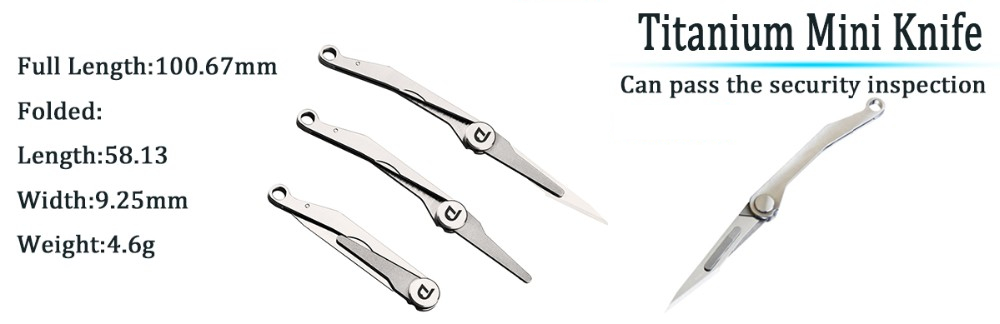 Mini Folding Scalpel Knife – Titanium 1