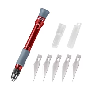 Soft-Grip Hobby Knife + 5 Blades