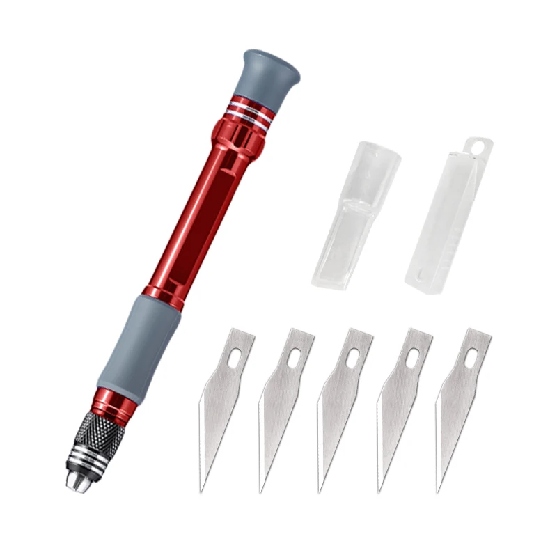 Soft-Grip Hobby Knife + 5 Blades