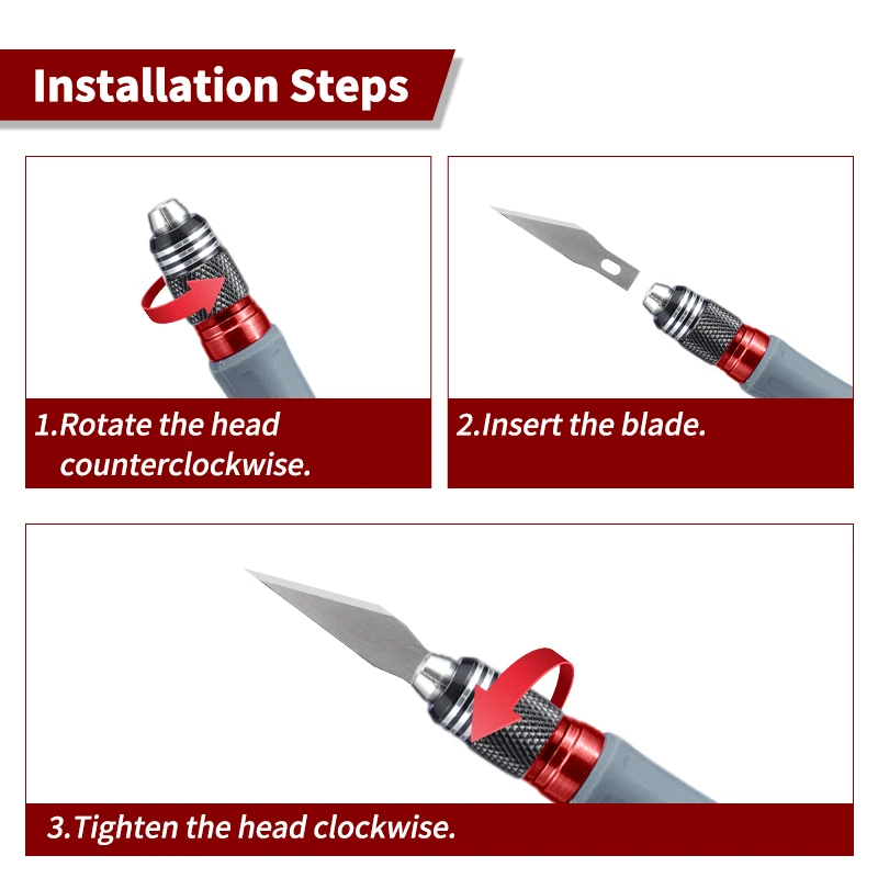 Soft-Grip Hobby Knife + 5 Blades - Image 5